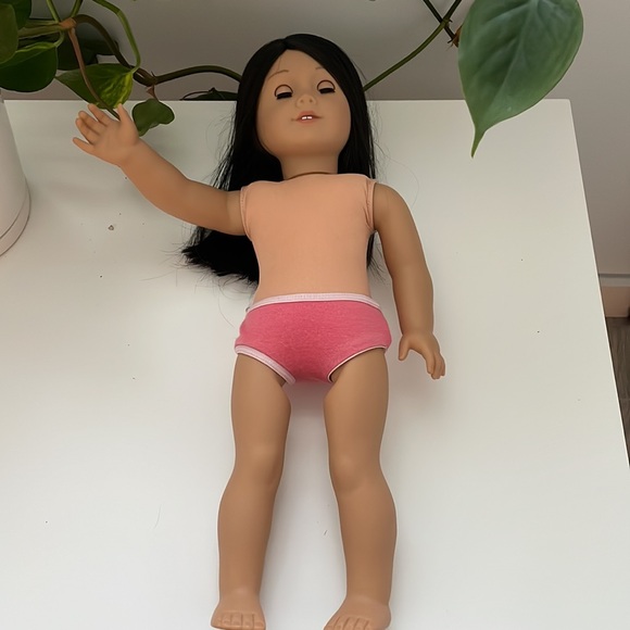 American Girl Doll, peach dress
pink underwear and light punk sandals - Picture 2 of 15